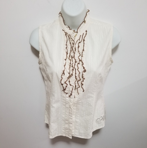 Bench white button up blouse - Picture 1 of 7